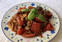 La caponata “di pesce e crostacei” della Regina Margherita